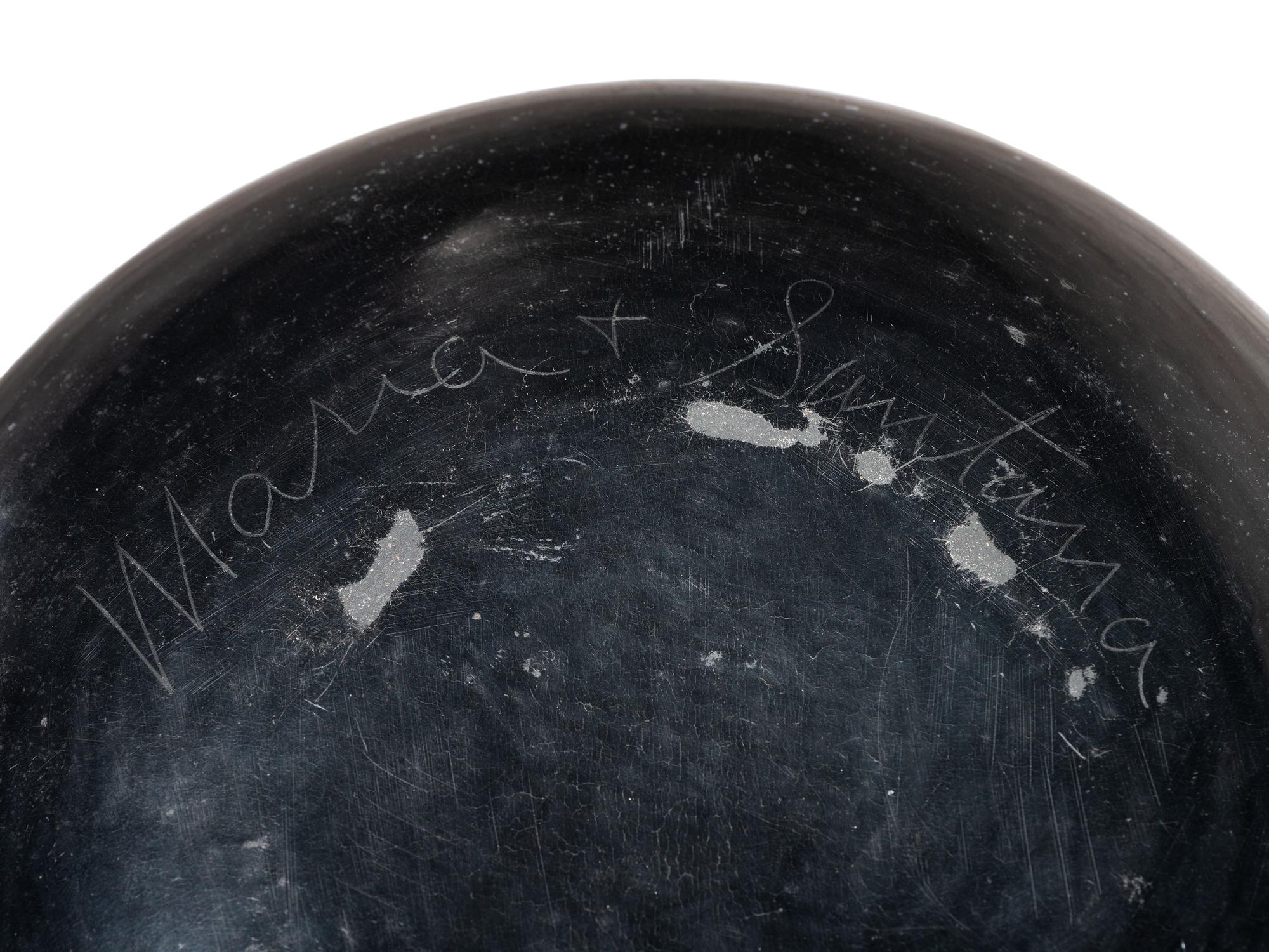 Blackware Pottery Bowl, with Avanyu 1943-1956