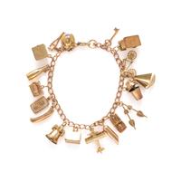 Vintage Yellow Gold Charm Bracelet