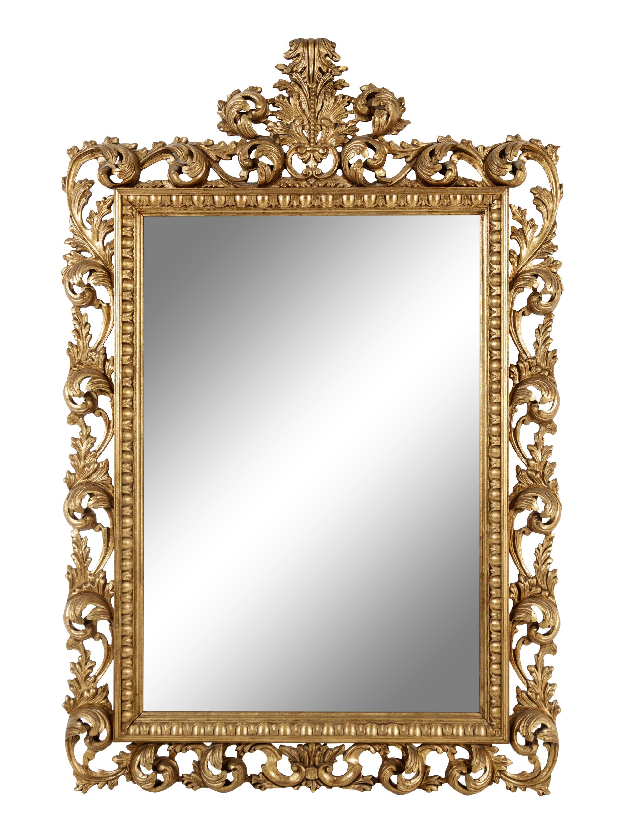 An Italian Baroque Style Giltwood Mirror