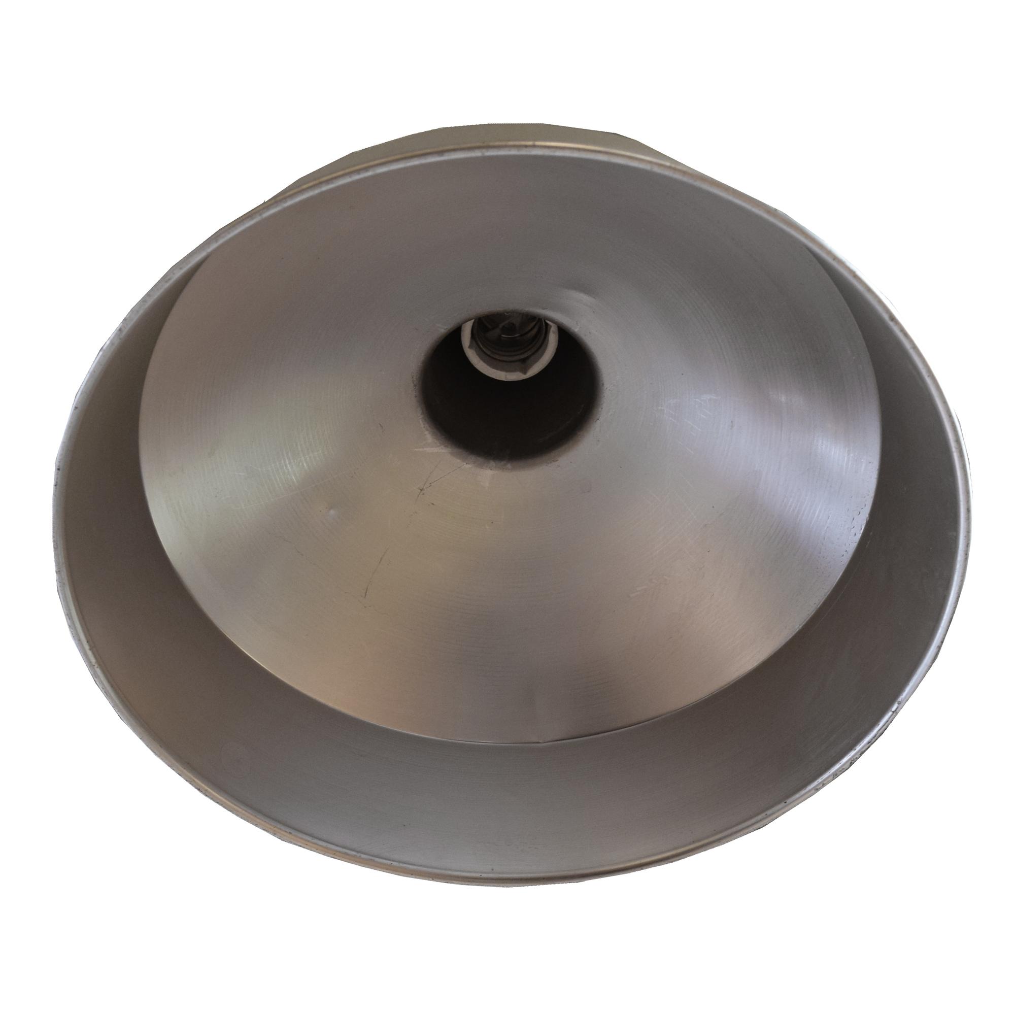 A Set of Six Industrial Aluminum Lighting Fixtures 17.5" W x 17.5" D x 14" H — France, Circa 1960