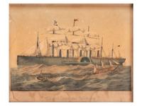 [TRANSPORTATION] -- [SCIENCE & TECHNOLOGY]. Sterling silver presentation box identified to Captain James Anderson (1824-1893), commander of the SS Great Eastern on the voyage which successfully laid the first transatlantic telegraph cable.