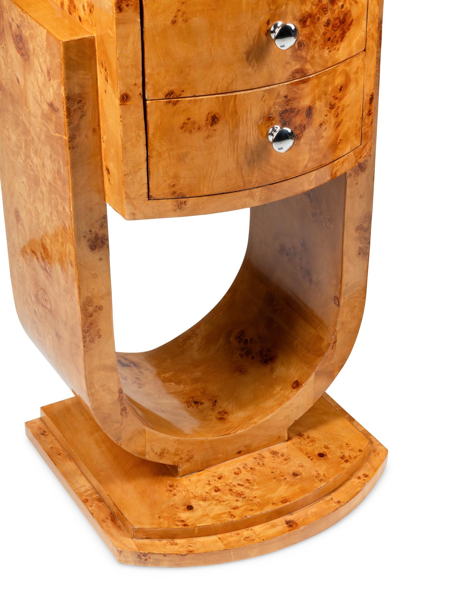 A Pair of Art Deco Style Two-Drawer Bedside Tables