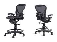 Two Herman Miller Aeron Counter-Height Chairs