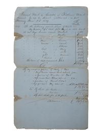 [SLAVERY & ABOLITION]. Two manuscript inventories of the estate of Catherine Ward, each listing 10 enslaved individuals. Union County, AR, 10 August 1858 and 24 January 1859.