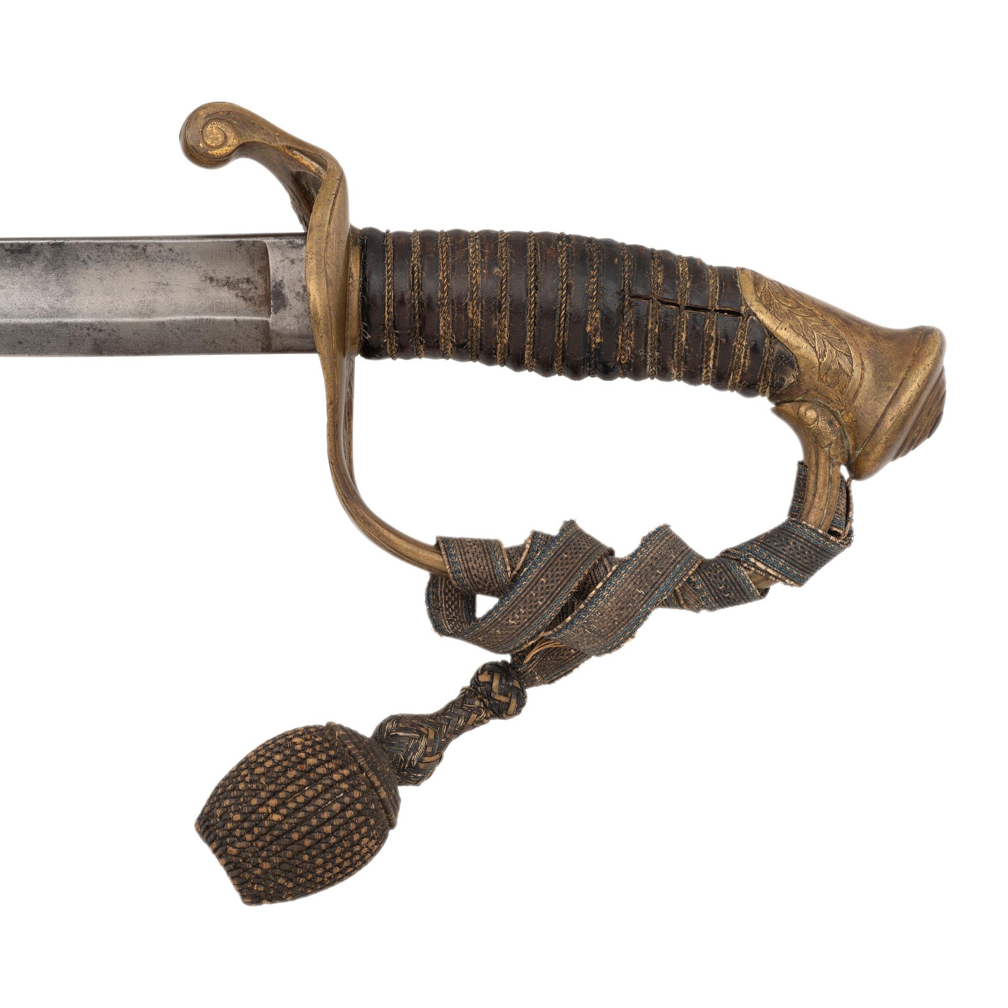 1850 Foot Officers Sword Identified to Captain Julius Ellendorf - 42nd NY and 93rd NY Infantry - WIA at Cold Harbor