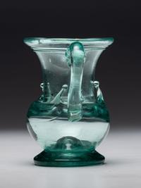 A South Jersey-Type Blown-Glass Cream Pitcher in Aqua