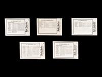 A Group of Five 1982 Chicago Cubs Red Lobster Factory Sealed Team Sets (Ryne Sandberg Rookie Cards)