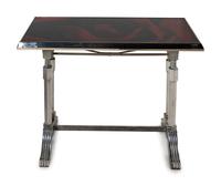 A Pair of Art Deco Chrome and Silver-Plate Café Tables