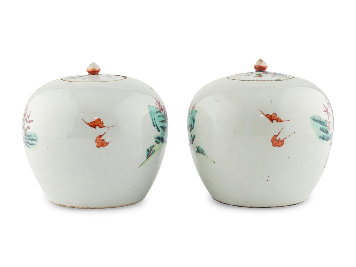 Two Chinese Porcelain Ginger Jars