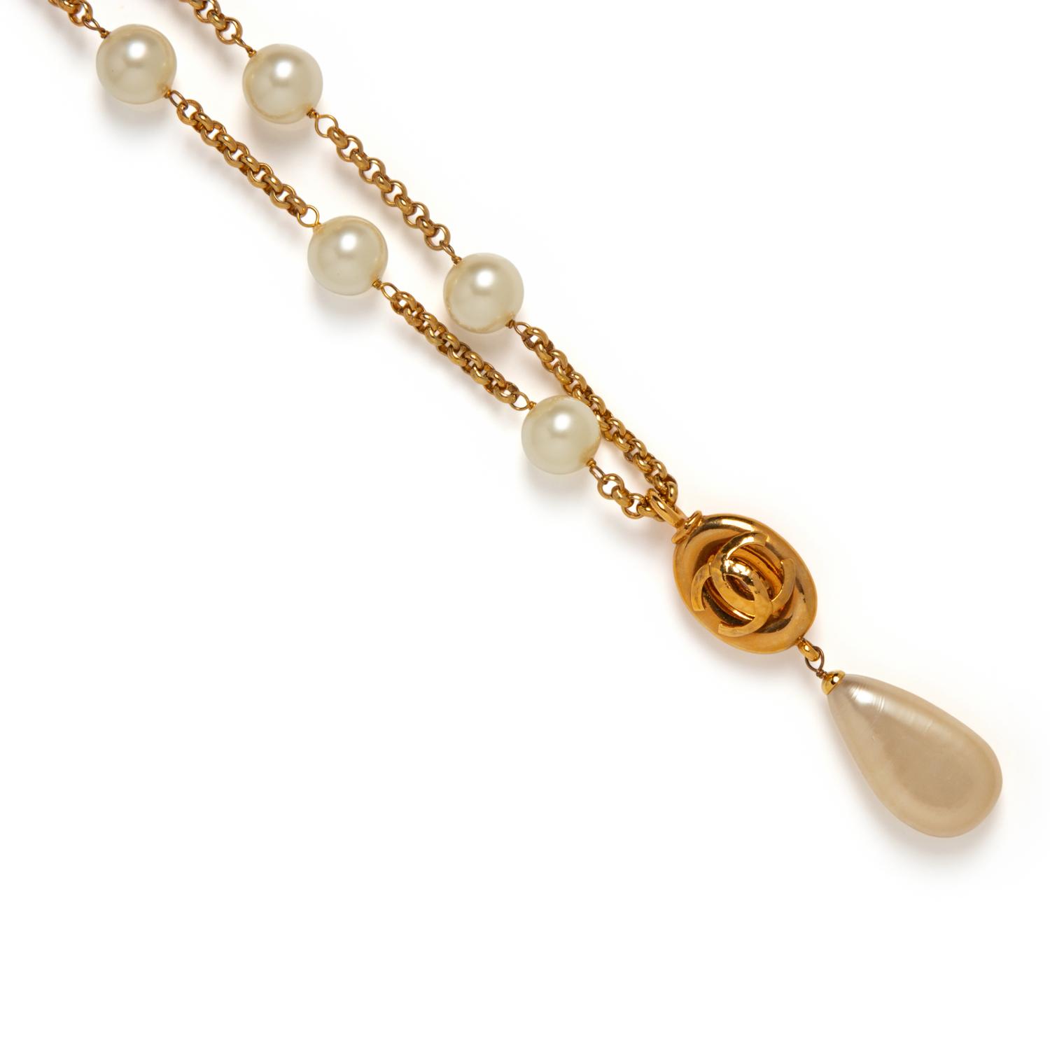 Chanel, Gripoix Pearl Station Necklace