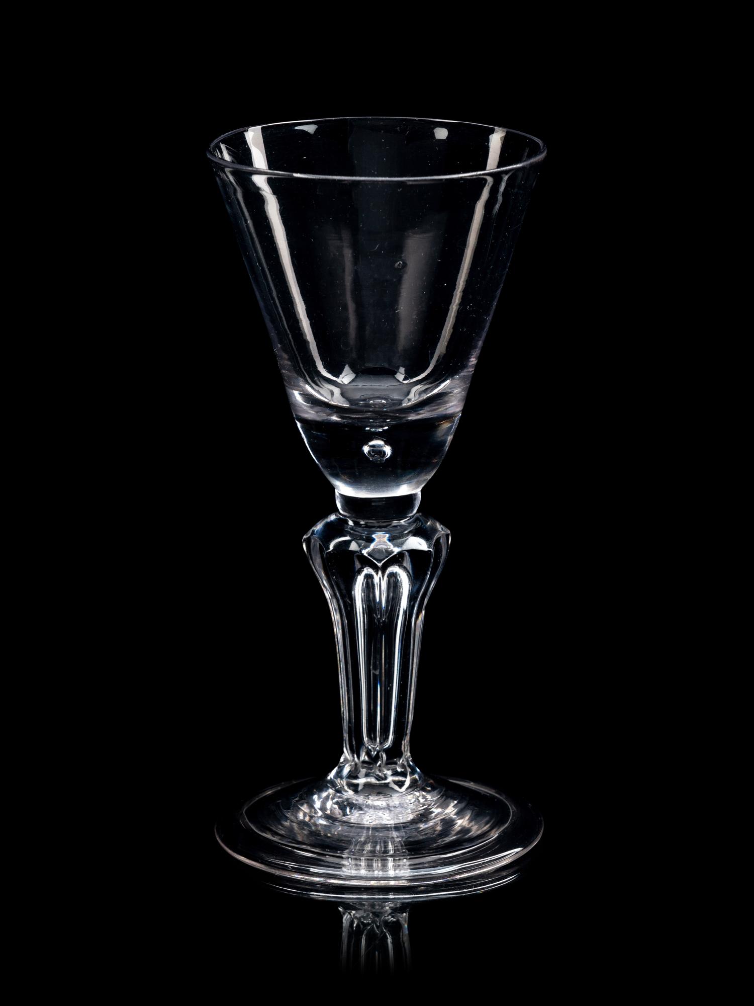 An English Pedestal-Stem Wine Glass