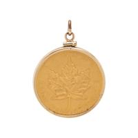YELLOW GOLD AND COIN PENDANT