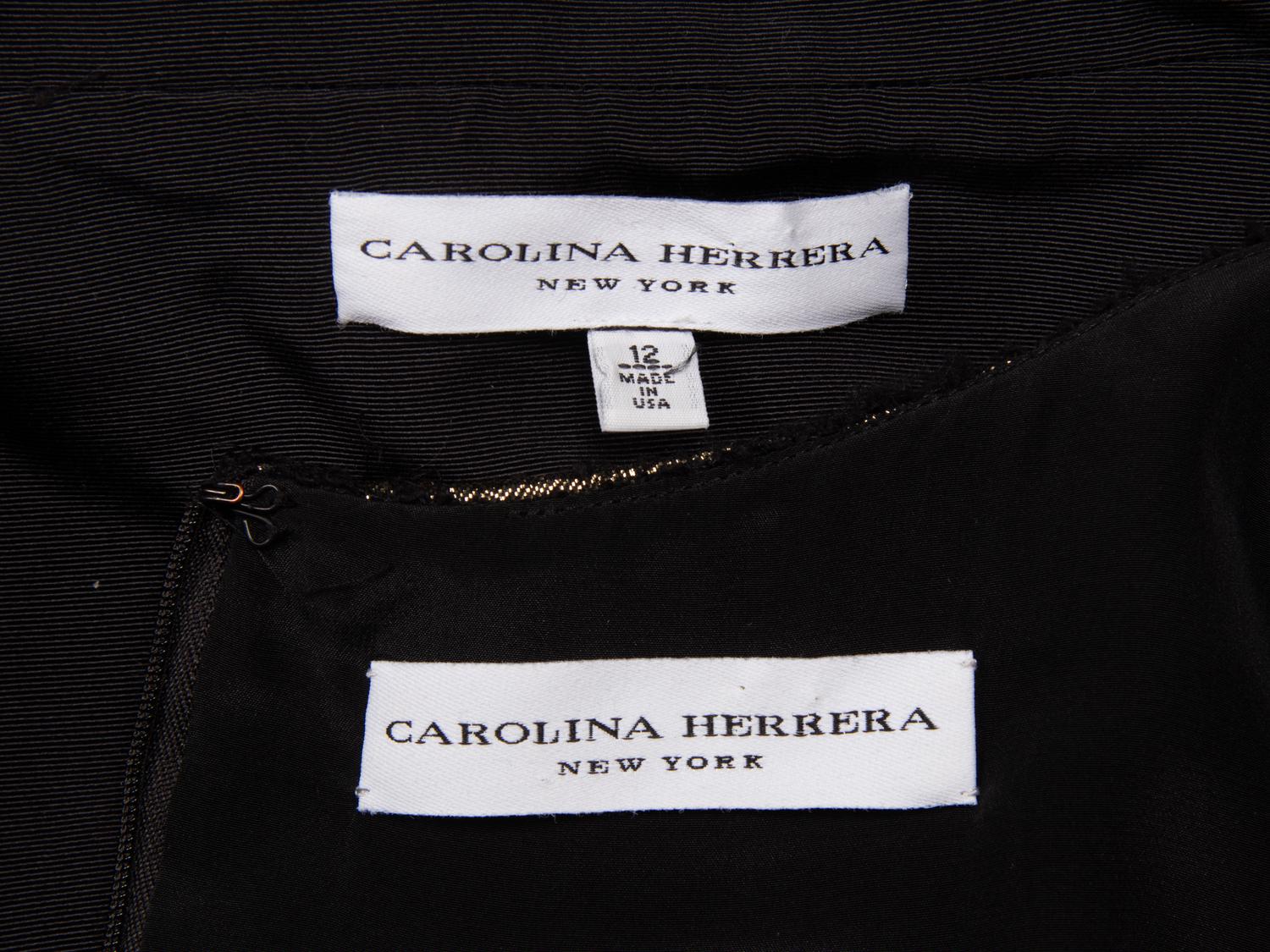 Carolina Herrera, Lamé Tweed Dress Ensemble