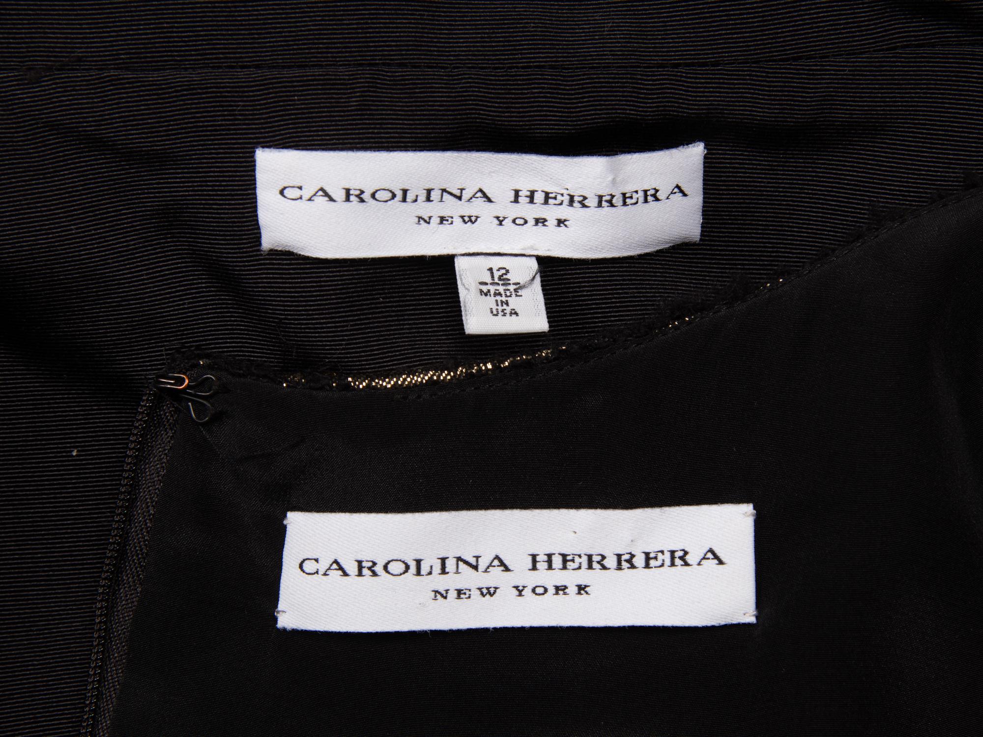 Carolina Herrera, Lamé Tweed Dress Ensemble