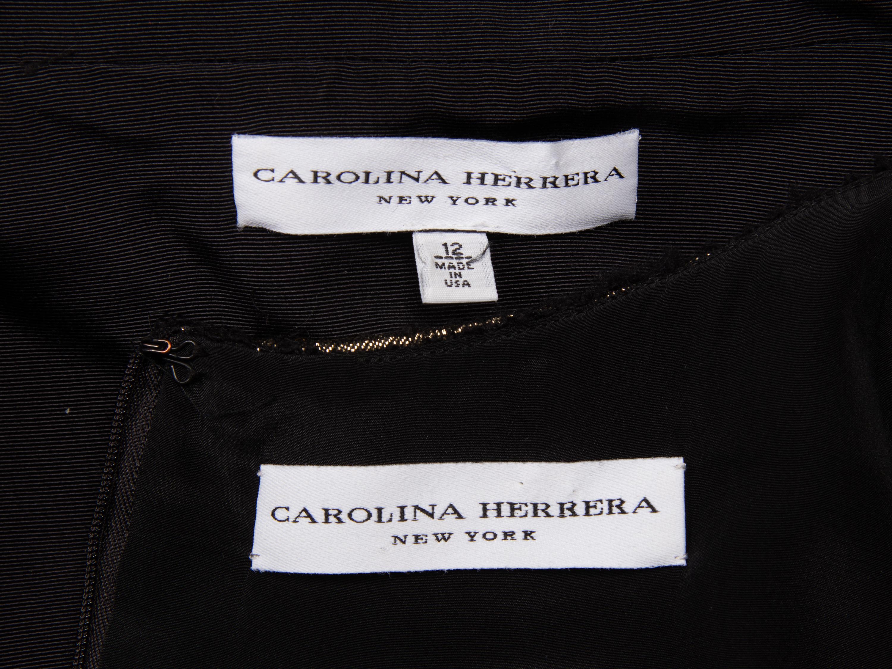 Carolina Herrera, Lamé Tweed Dress Ensemble
