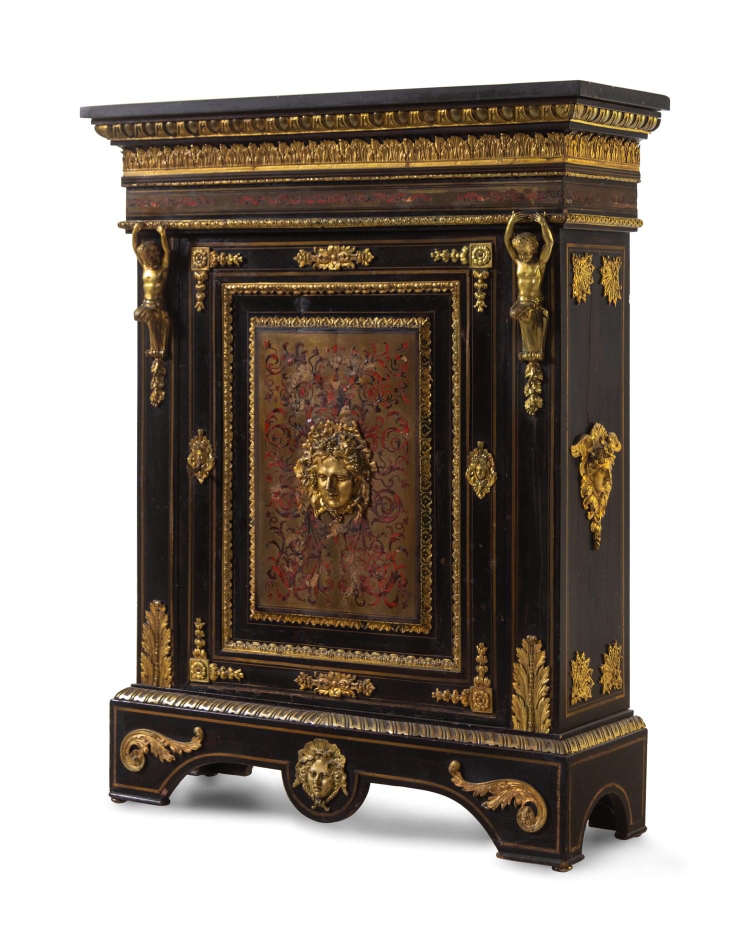 A Napoleon III Gilt Bronze Mounted Boulle Marquetry Meuble d'Appui