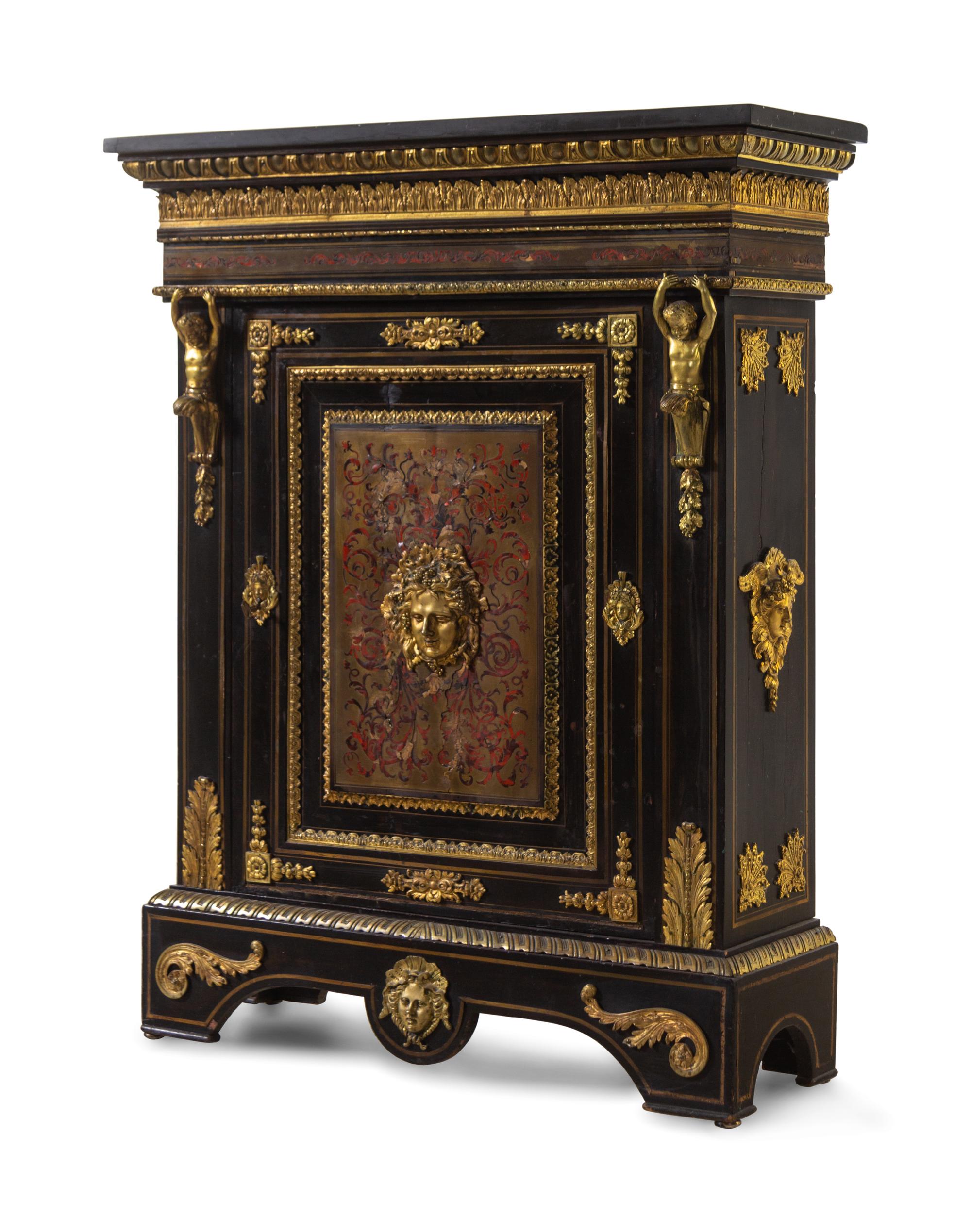 A Napoleon III Gilt Bronze Mounted Boulle Marquetry Meuble d'Appui