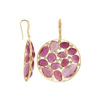 PINK TOURMALINE AND DIAMOND EARRINGS