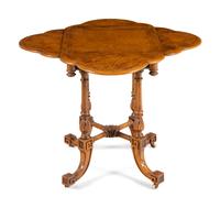 A Neoclassical Walnut Drop-Leaf Table