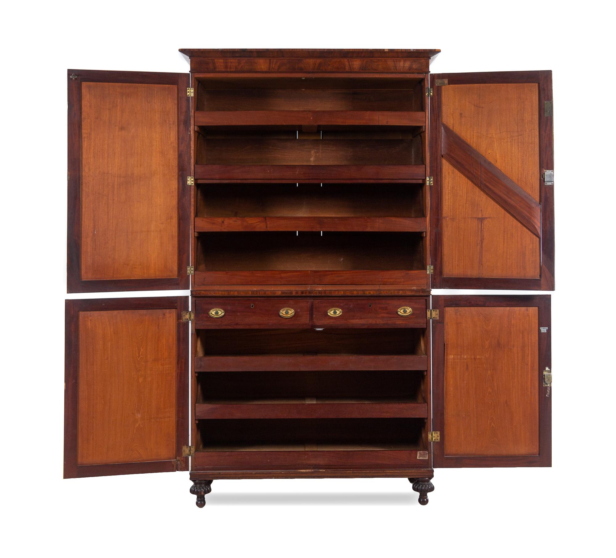 A George III Mahogany Linen Press