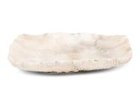 A Large Carved Alabaster Tray