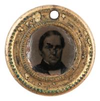 [LINCOLN, Abraham (1809-1865)]. Lincoln & Hamlin back-to-back campaign ferrotype. Ca 1860.