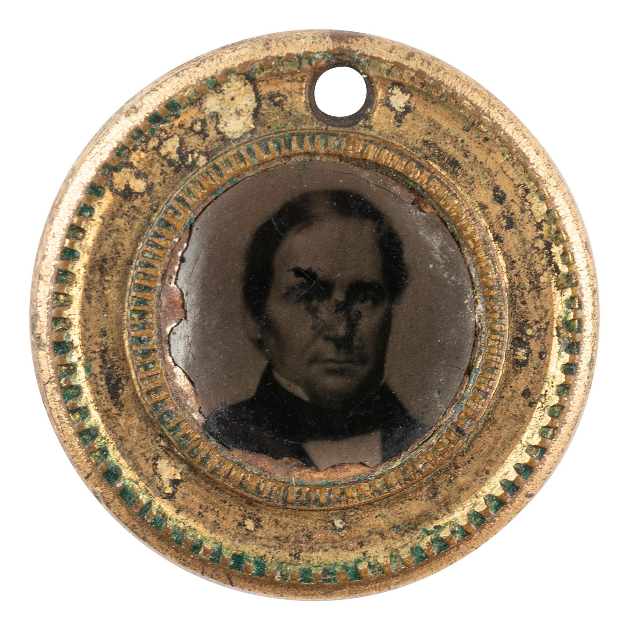 [LINCOLN, Abraham (1809-1865)]. Lincoln & Hamlin back-to-back campaign ferrotype. Ca 1860.