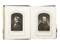 [CIVIL WAR]. Album containing 40+ CDV engravings of Union and Confederate leaders. New York: Elias Dexter, ca 1860s.