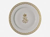 An assembled collection of forty-one Sèvres Napoleon III Imperial porcelain tablewares, various dates primarily ranging 1844-1853