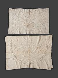 Six Trapunto and Whitework Embroidered Cotton and Linen Textiles
