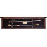 US Model 1850 Foot Officer's Sword by Collins & Co in Display Case Attributed to 2nd Lt. Lewis W Stevenson 176th New York Infantry