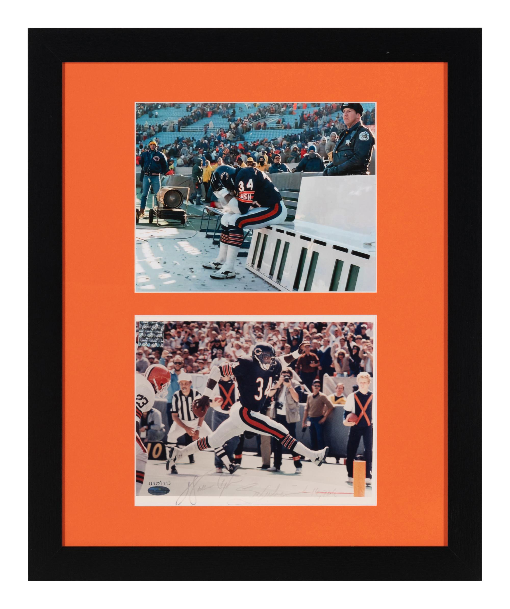 A Walter Payton Signed and Inscribed 16x20 Framed and Mated Display With Multiple Inscriptions from Chicago Bears Legend