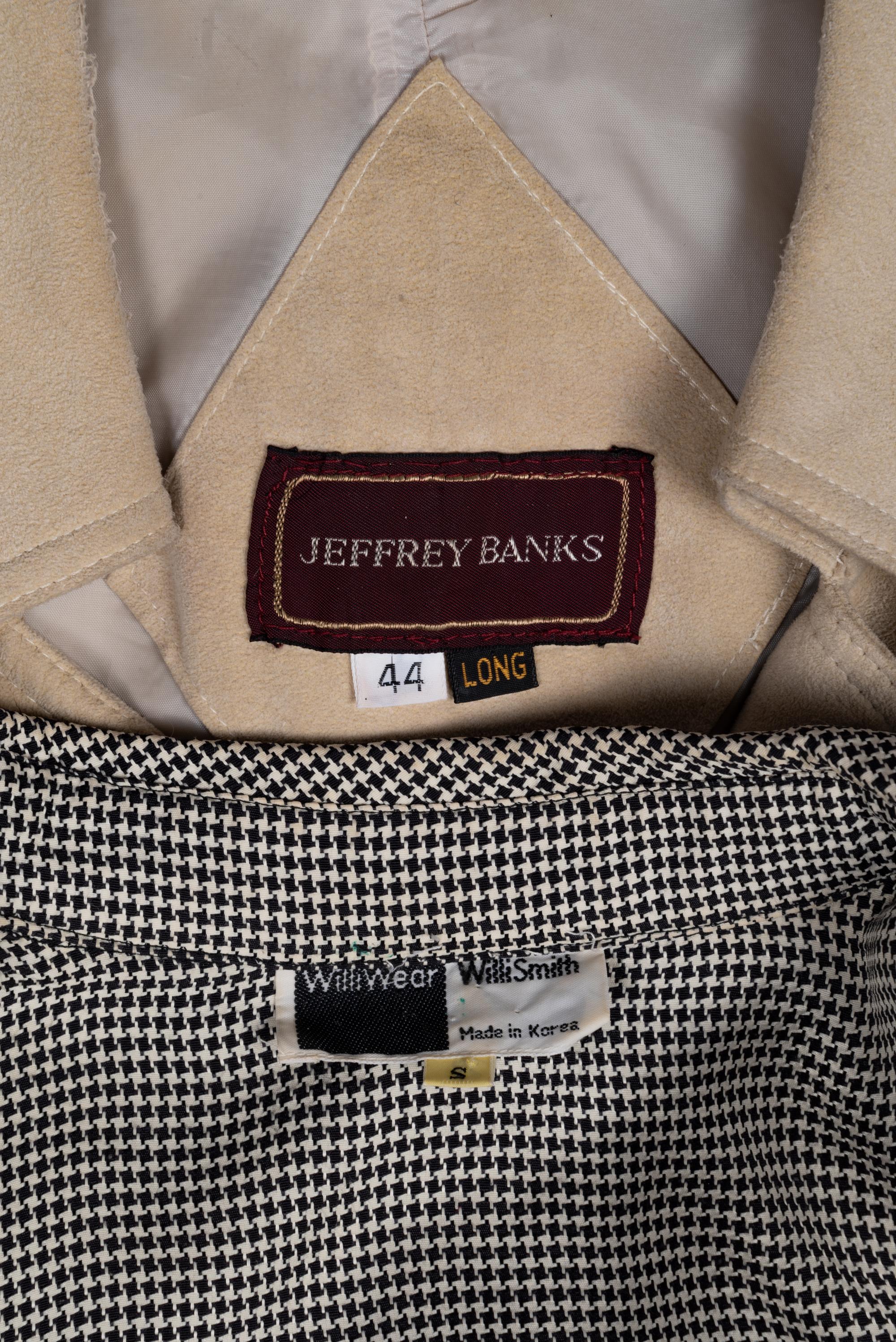 Jeffrey Banks Ultasuede Trench Coat and Willi Smith Shirt, 1980s