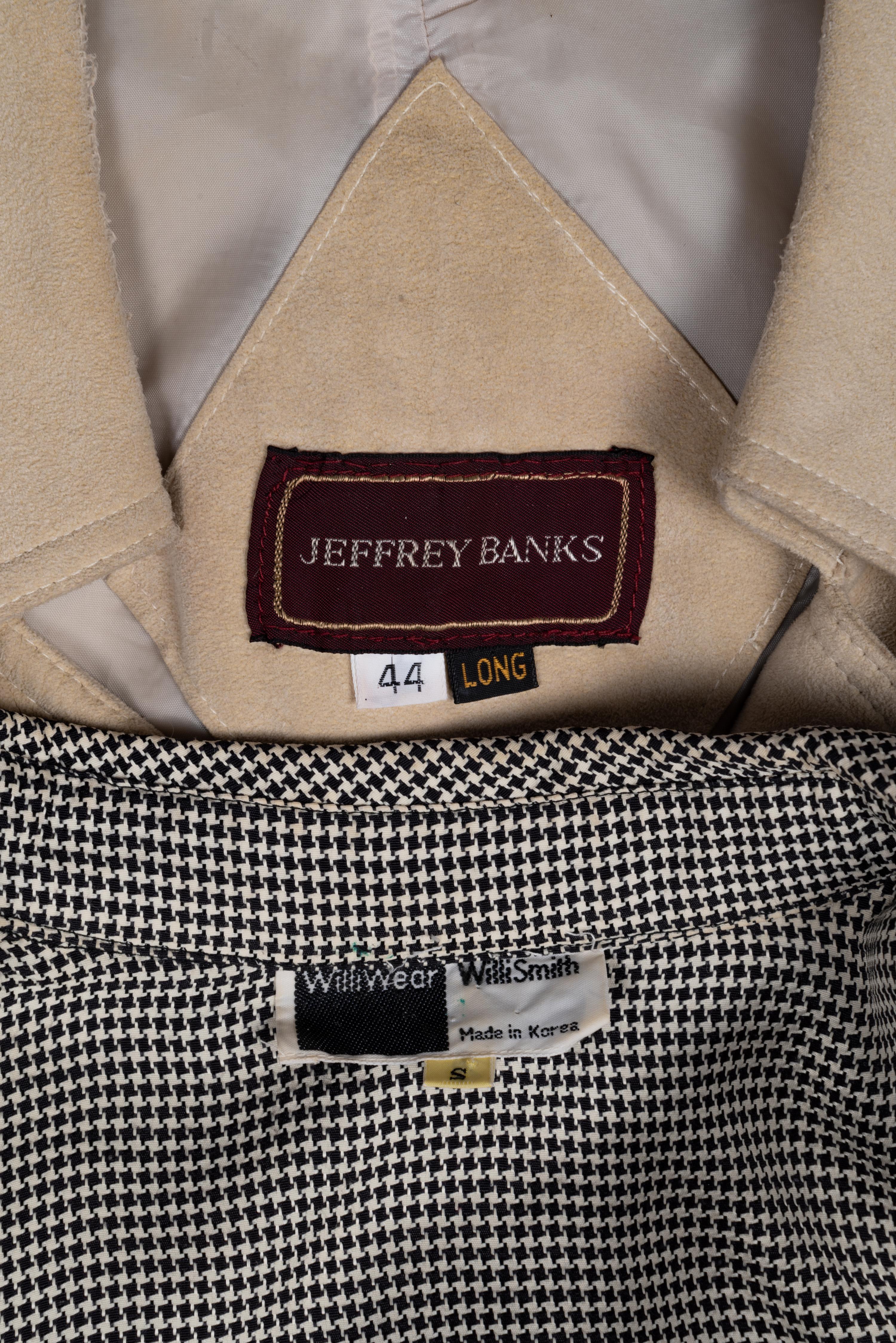 Jeffrey Banks Ultasuede Trench Coat and Willi Smith Shirt, 1980s