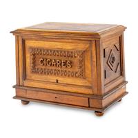 A French Fruitwood Cigares Humidor