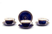A Group of Sèvres Porcelain Teacups and Saucers