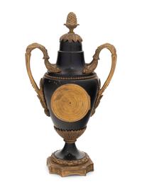 A French Gilt Bronze and Painted Tôle Clock