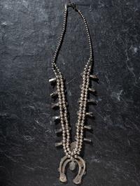 Navajo Silver and Turquoise Cluster Necklace