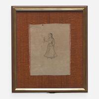Three Indian Miniatures Depicting Women, 18th/19th Century 印度細密画三幅