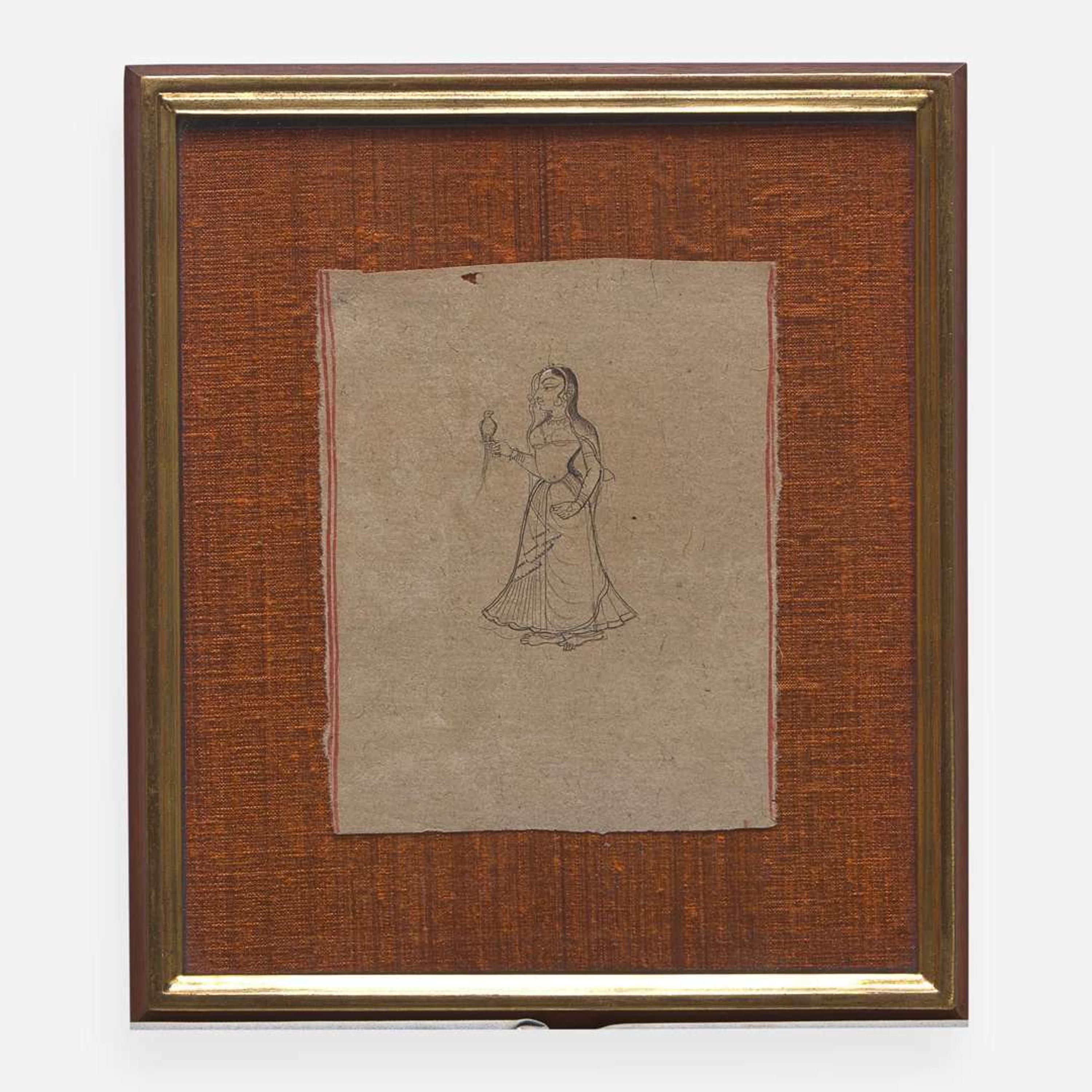 Three Indian Miniatures Depicting Women, 18th/19th Century 印度細密画三幅