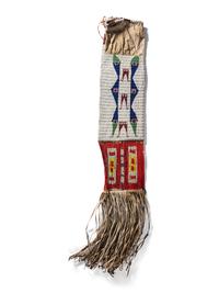 Sioux Beaded Hide Tobacco Bag