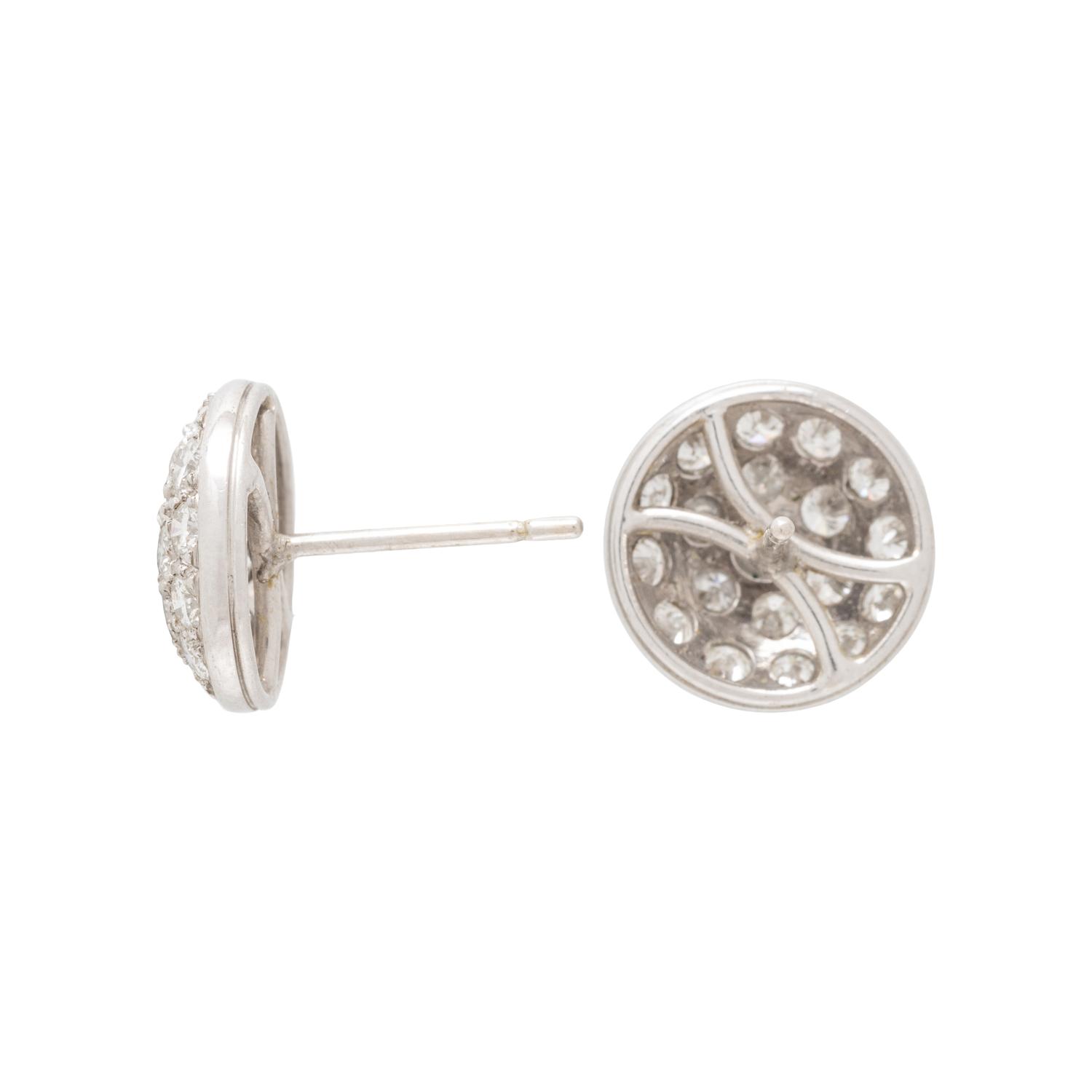 PLATINUM AND DIAMOND EARRINGS