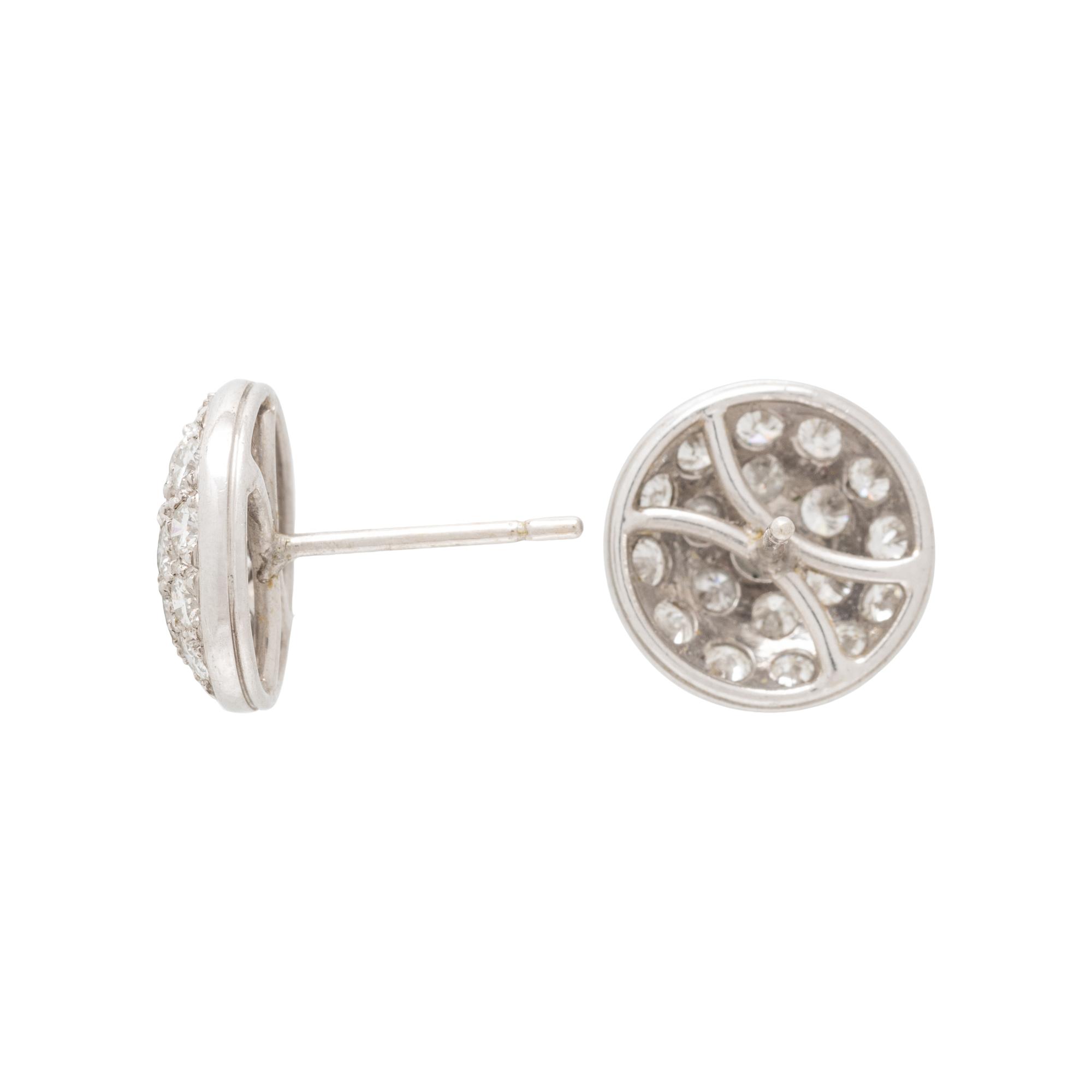 PLATINUM AND DIAMOND EARRINGS