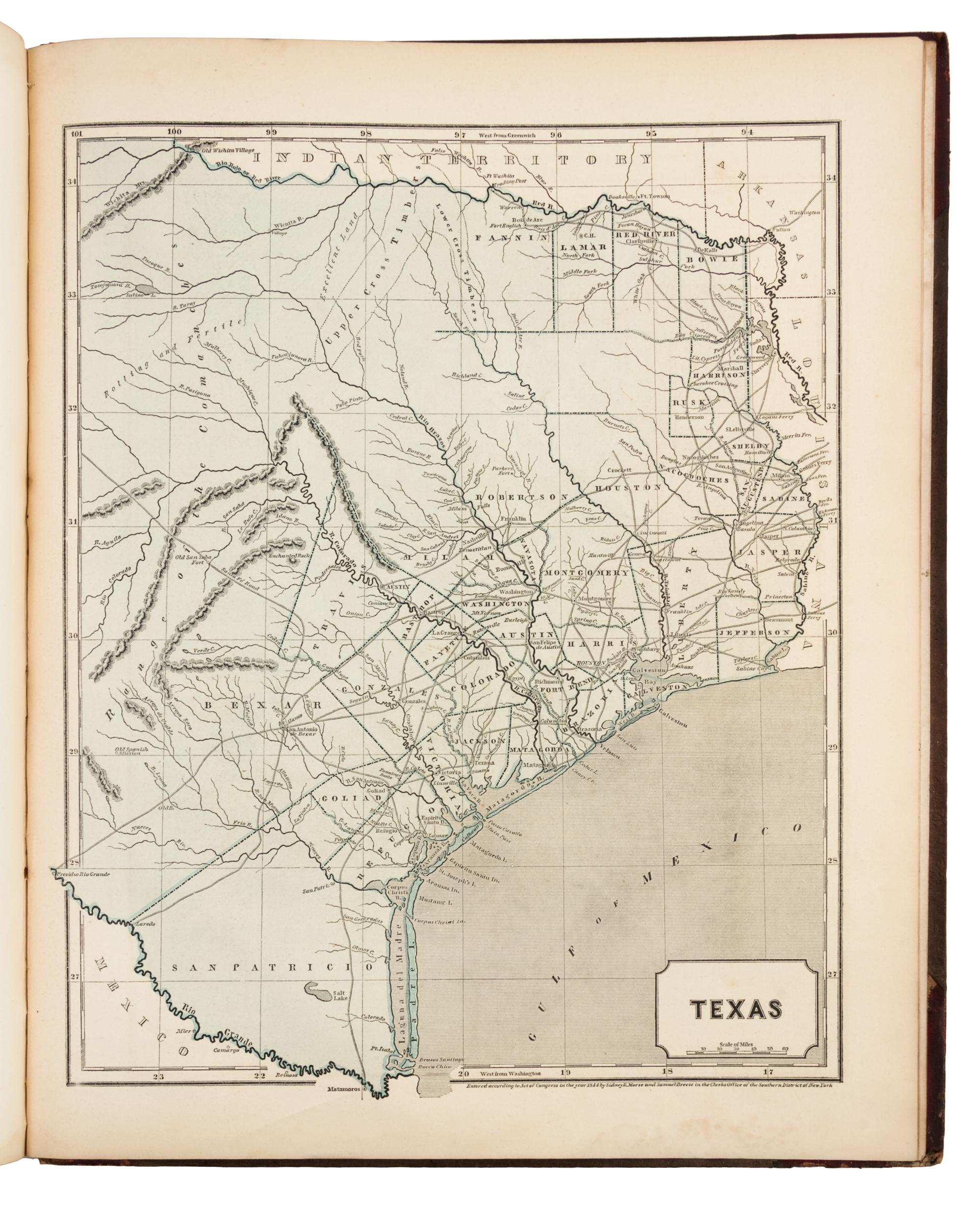 MORSE, Sidney Edward (1794-1871) and Samuel BREESE (1802-1873). Morse's North American Atlas. New York 1842 [but 1845].