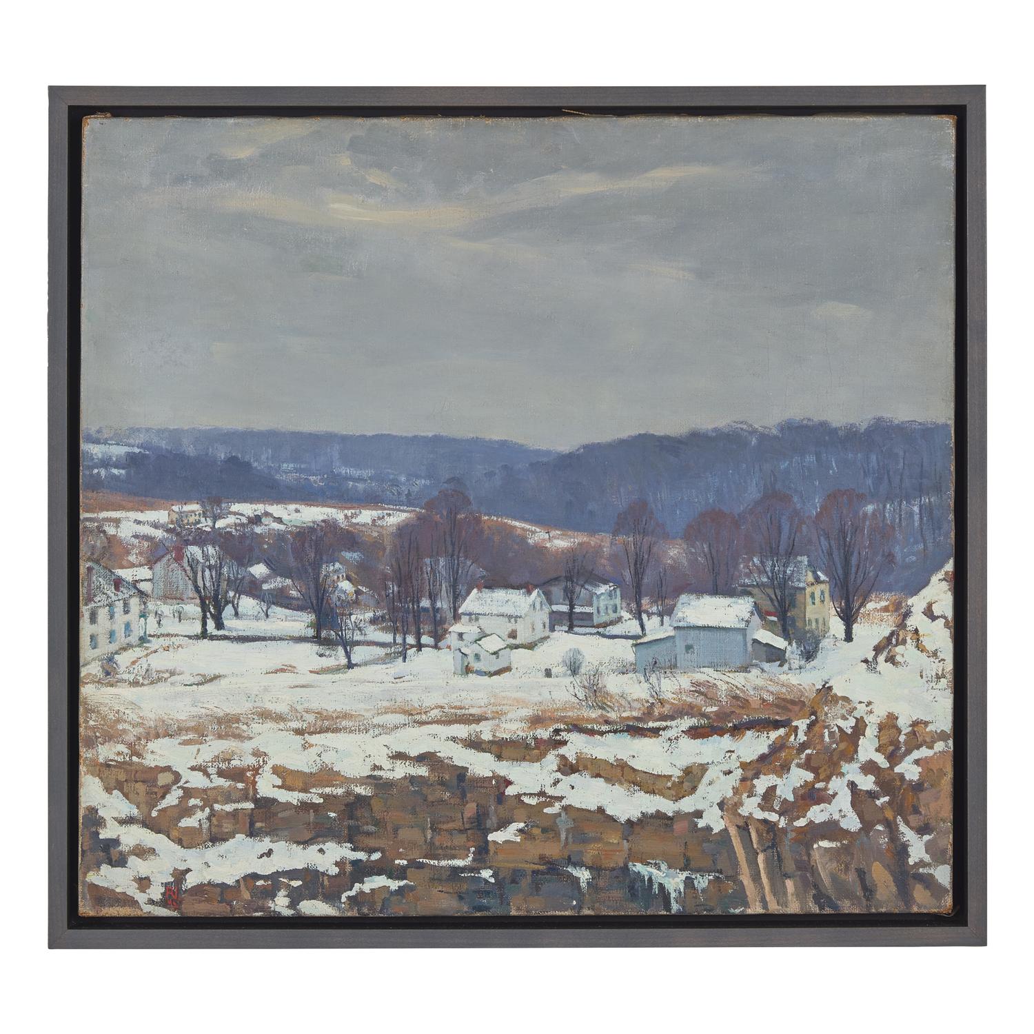 Roy Cleveland Nuse (American, 1885-1975) — Winter Village , 1942