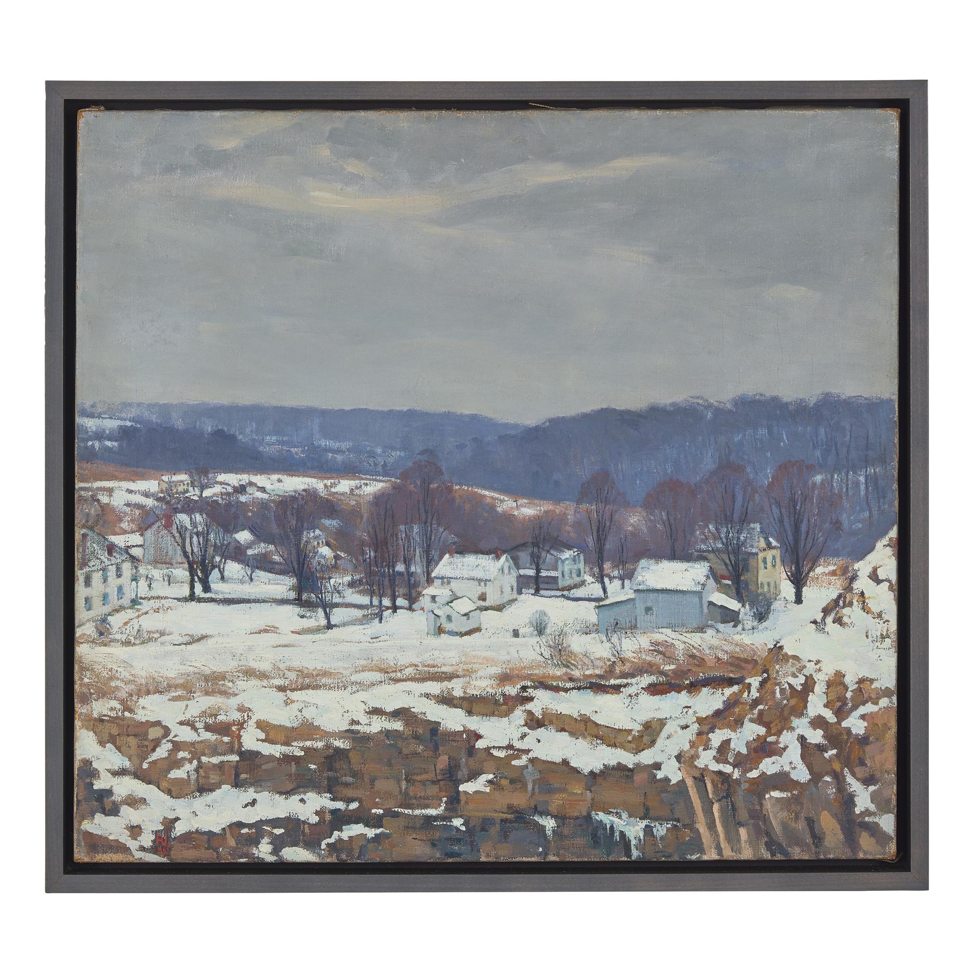 Roy Cleveland Nuse (American, 1885-1975) — Winter Village , 1942