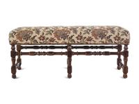 A William and Mary Style Walnut Bench