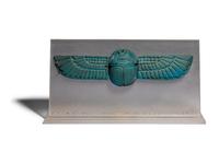 An Egyptian Faience Winged Scarab