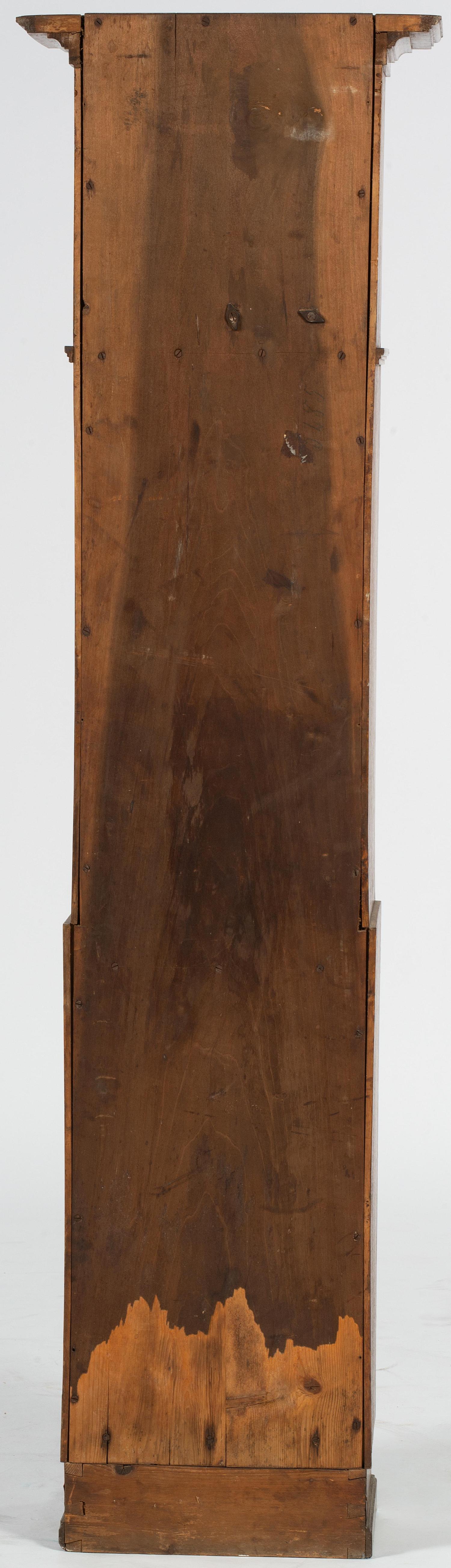 A Gustav Becker Oak Tall Case Clock