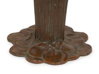 A Gilbertson's Studio Leaded Glass and Bronze Water Lily Lamp